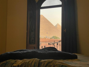 Pyramids front Giza flat